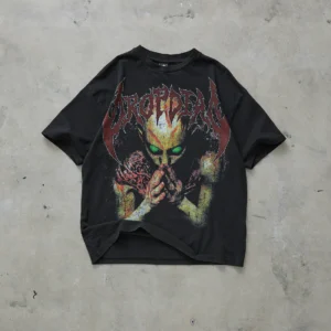 Drop Dead Born Sorry Washed Black T-Shirt