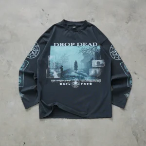 Drop Dead Brookhaven Washed Black Longsleeve