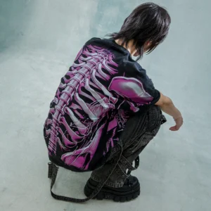 Drop Dead Digital Bath Washed Black T-Shirt